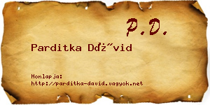 Parditka Dávid névjegykártya